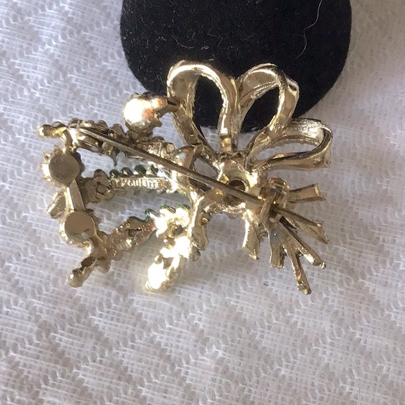 Vintage Brooch, Handpainted. Handset stones ,Scottish Tartan White Heather - Picture 3 of 4